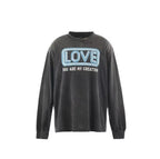 Saint Michael Love Patchwork Graphic Sweatshirt