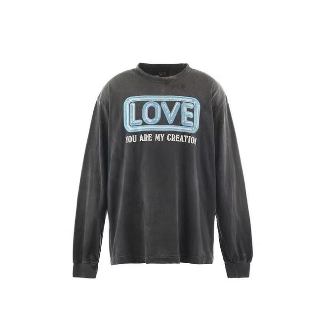 Saint Michael Love Patchwork Graphic Sweatshirt Hover Image