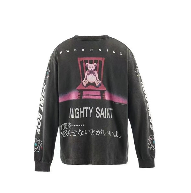 Saint Michael Character Artwork & Text Graphic Sweatshirt Main Image