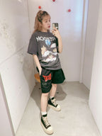 Saint Michael Angular Font Graphic Logo Sweat Shorts