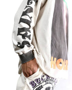 Saint Michael Mock-Neck Photo Print Long Sleeve Sweatshirt