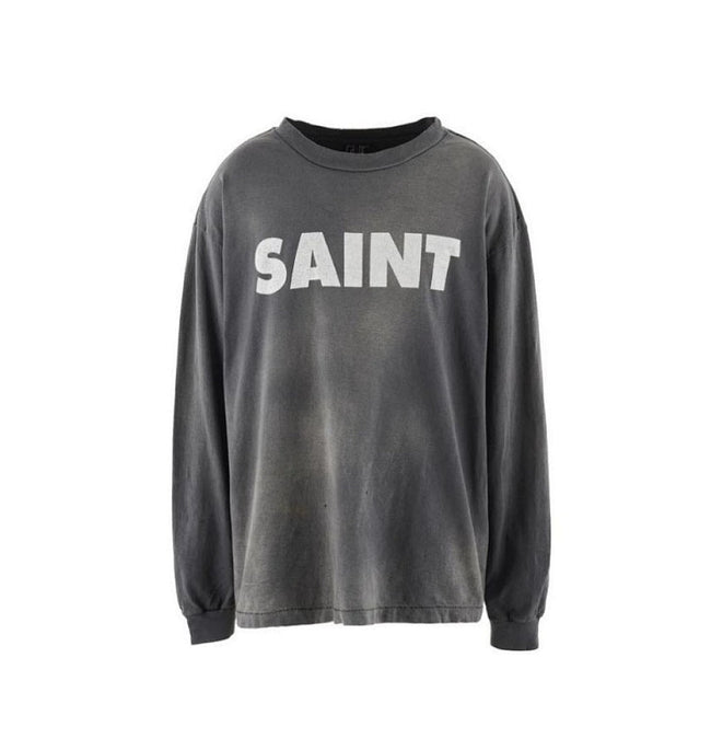 Saint Michael Minimalist Block Logo Long Sleeve Sweatshirt Hover Image