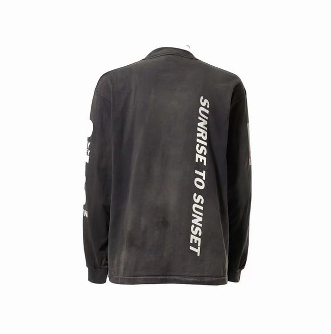 Saint Michael Fire Graphic & Sleeve Print Sweatshirt Main Image