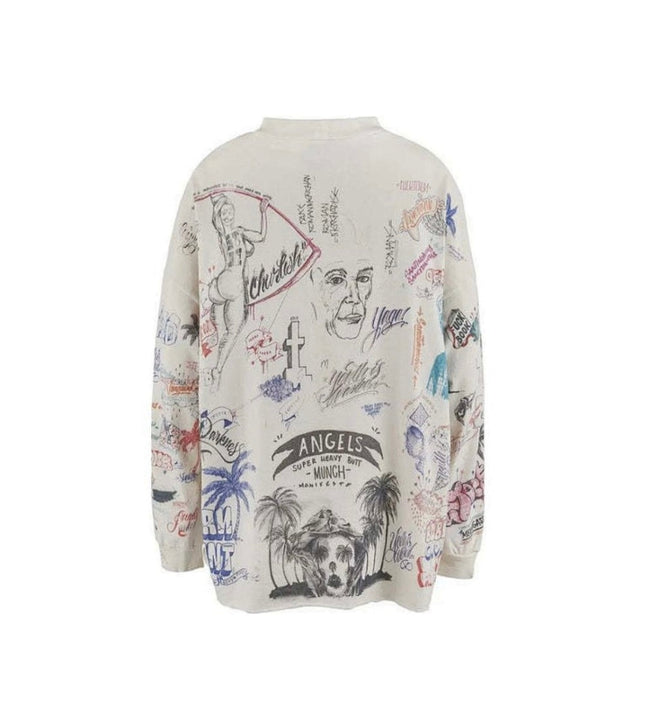 Saint Michael All-Over Doodle & Emblem Graphic Long Sleeve Main Image