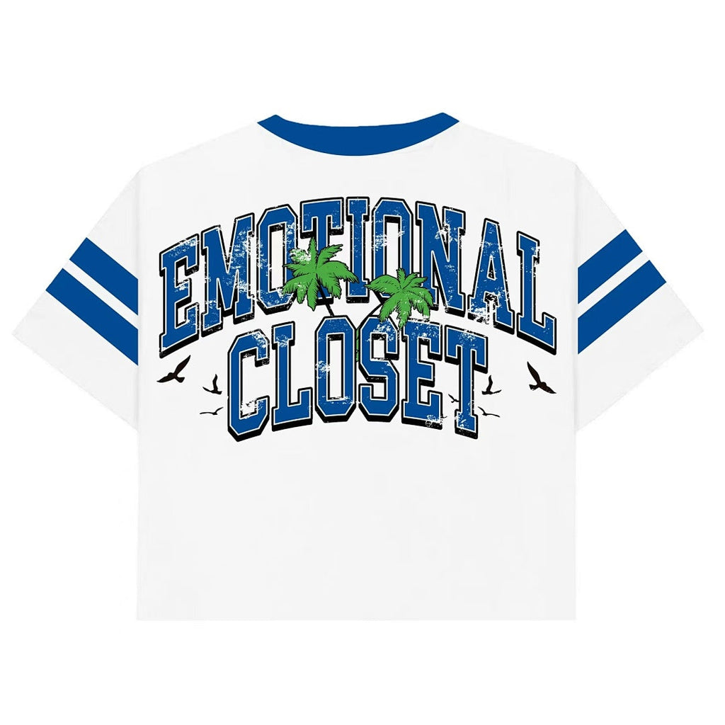 Mixed Emotion Striped Graphic Tee