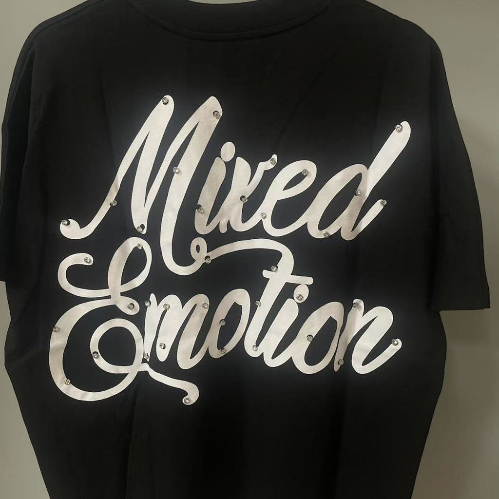Mixed Emotion Rhinestone Graphic Tee