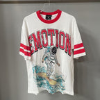 Mixed Emotion Striped Graphic Tee