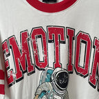 Mixed Emotion Striped Graphic Tee