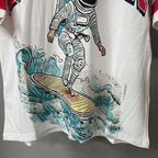 Mixed Emotion Striped Graphic Tee