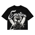 Mixed Emotion Cropped Graphic Tee