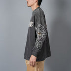Saint Michael Graphic Emblem & Sleeve Print Sweatshirt
