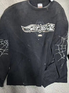 Saint Michael Graphic Emblem & Sleeve Print Sweatshirt