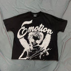 Mixed Emotion Cropped Graphic Tee