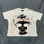Mixed Emotion Cropped Graphic Tee