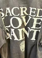 Saint Michael Sacred Love Graphic Print Sweatshirt