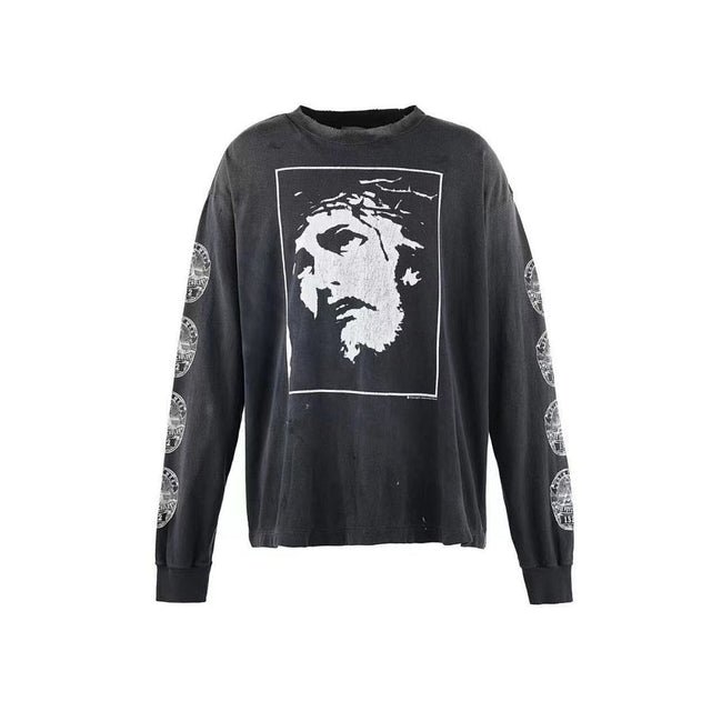 Saint Michael Sacred Love Graphic Print Sweatshirt Hover Image