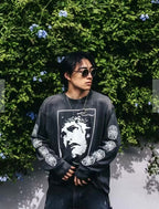 Saint Michael Sacred Love Graphic Print Sweatshirt