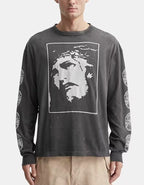 Saint Michael Sacred Love Graphic Print Sweatshirt