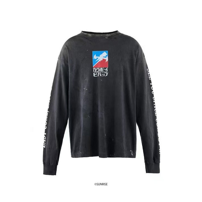 Saint Michael Flying Heart Graphic Vintage Sweatshirt Hover Image