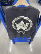 Saint Michael Distressed KLF Block Typography Sweatshirt