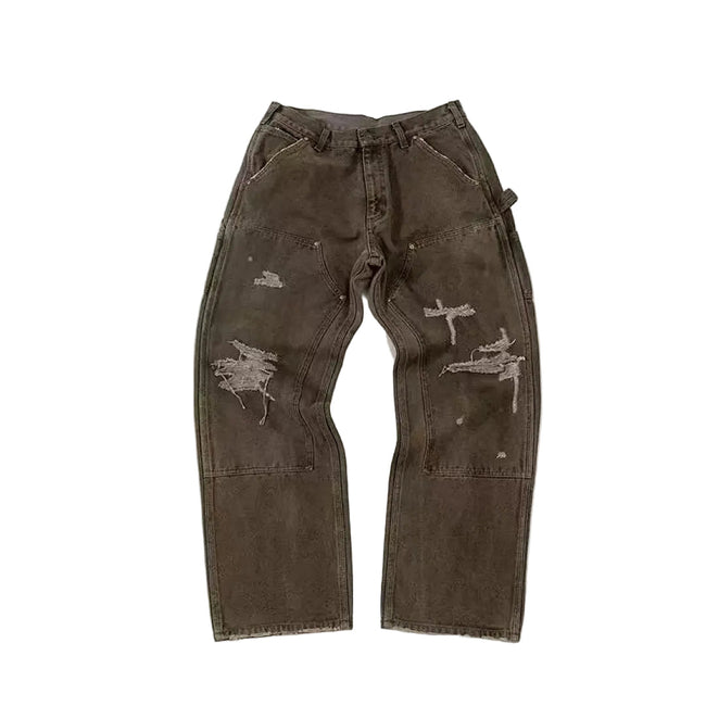 Saint Michael NST018 Distressed Workwear Straight Pants Hover Image