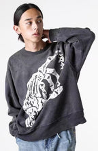Saint Michael ST1013 Skeleton Hand Graphic Sweatshirt