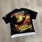 ROUGHPLAY Heavyweight Layered Graphic Tee - Giant Gorilla & Sunset Cityscape