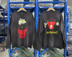 Saint Michael Botanical Flower Pot Print Sweatshirt