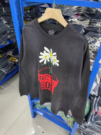 Saint Michael Botanical Flower Pot Print Sweatshirt