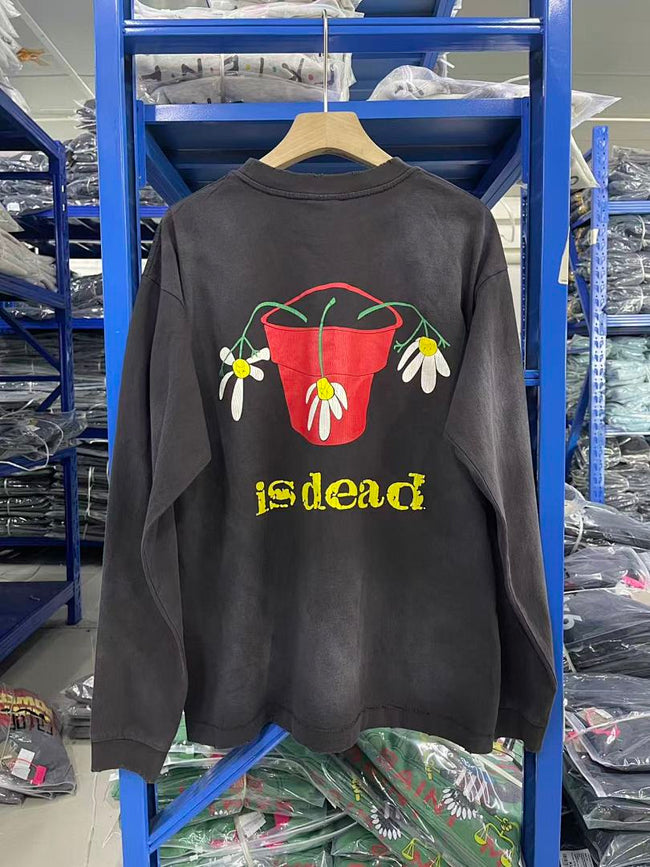 Saint Michael Botanical Flower Pot Print Sweatshirt Main Image