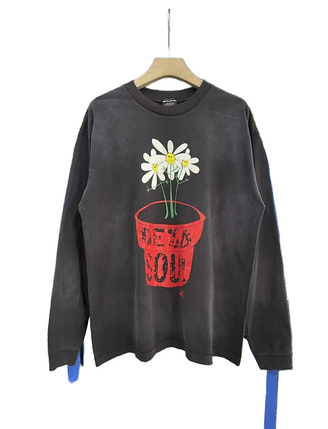 Saint Michael Botanical Flower Pot Print Sweatshirt Hover Image