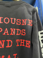 Saint Michael Photo Print & Slogan Typography Sweatshirt
