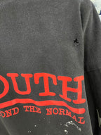 Saint Michael Photo Print & Slogan Typography Sweatshirt