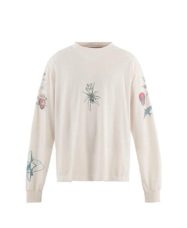 Saint Michael Multi-Illustration Sleeve & Back Print Sweatshirt Hover Image