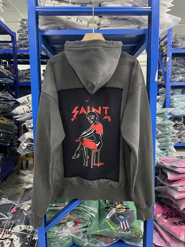 Saint Michael ST1045 Multi-Graphic Vintage Hoodie Main Image