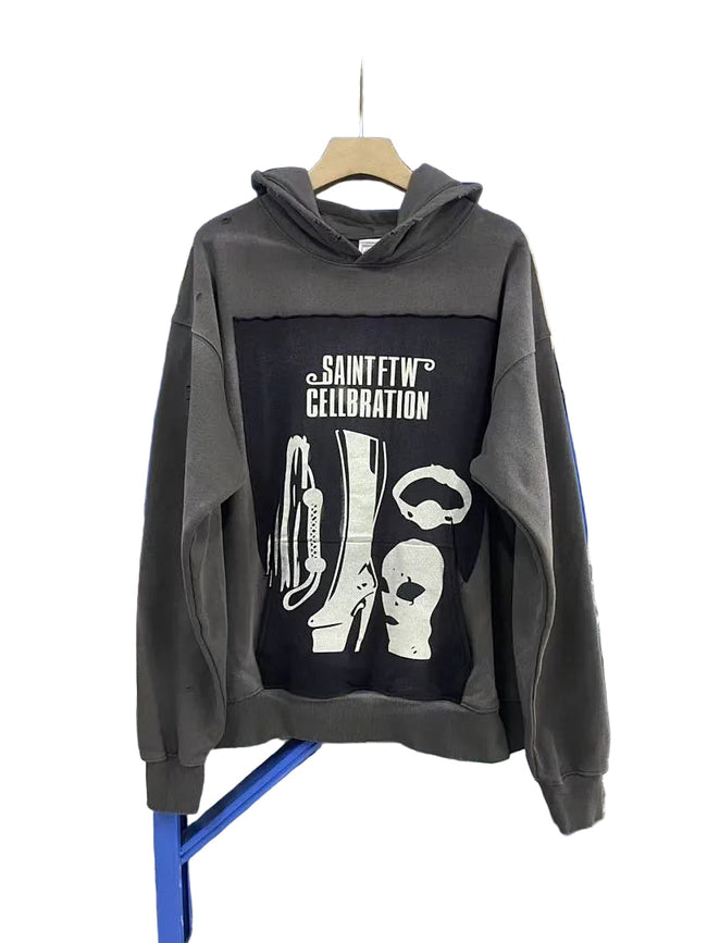 Saint Michael ST1045 Multi-Graphic Vintage Hoodie Hover Image