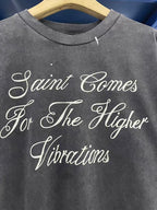 Saint Michael Script & Skull Graphic Distressed Sweatshirt