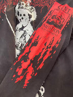 Saint Michael Graphic Art & Kiss Slogan Sweatshirt