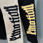 MIXED EMOTION Side Letter Wide-Leg Lounge Pants