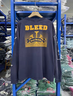 Saint Michael Sleeve Print & Back Emblem Vintage Sweatshirt