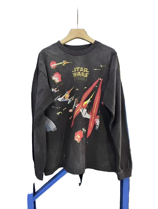 Saint Michael Rocket Graphic & Multi-Print Sweatshirt Hover Image