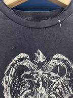 Saint Michael Gothic Illustration & Sleeve Print Sweatshirt