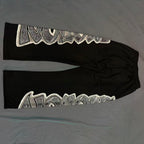 MIXED EMOTION Side Panel Graphic Wide-Leg Pants