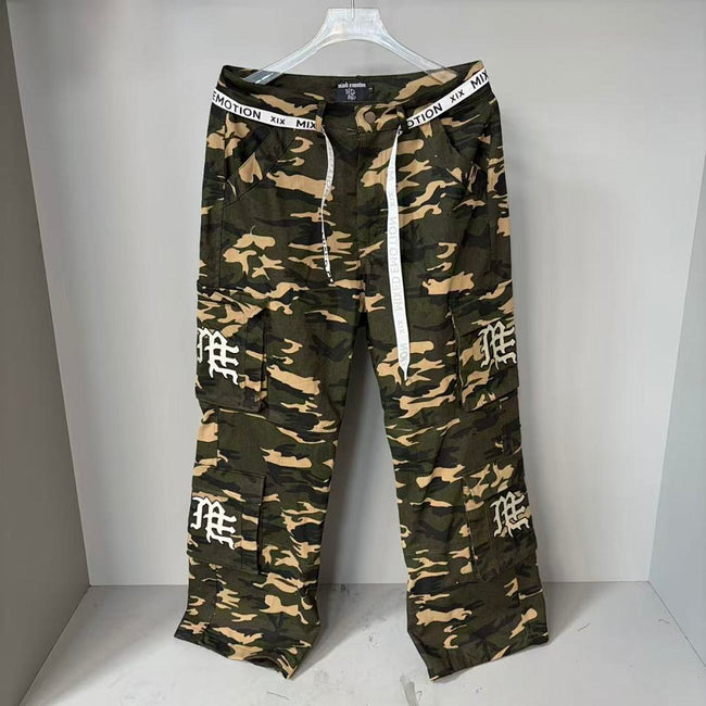 MIXED EMOTION Camo Graphic Utility Cargo Pants Main Image