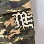 MIXED EMOTION Camo Graphic Utility Cargo Pants
