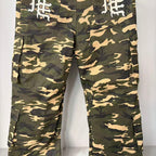 MIXED EMOTION Camo Graphic Utility Cargo Pants