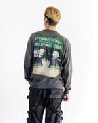 Saint Michael Figure Graphic & Back Illustration Sweatshirt