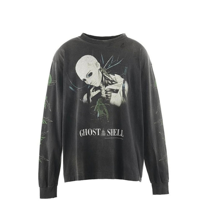 Saint Michael Figure Graphic & Back Illustration Sweatshirt Hover Image