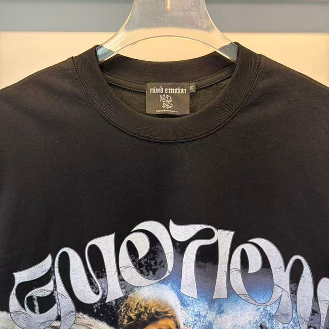 Mixed Emotion Angelic Figure Graphic Tee Main Image