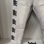 MIXED EMOTION Washed Side Graphic Denim Jeans